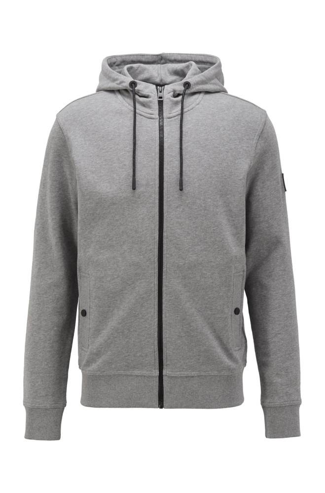 Hugo Boss Relaxed-fit hooded sweatshirt Lyse Grå | Bzk7yv7t