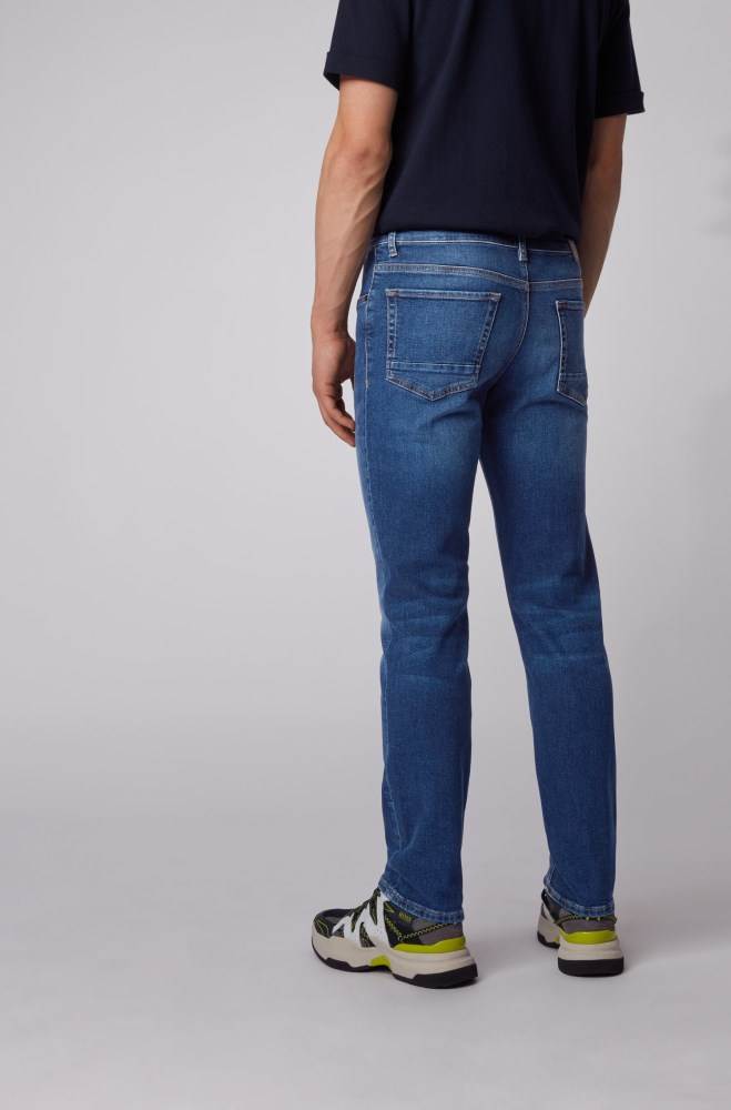 Hugo Boss Relaxed-fit jeans Mørke Blå | 5DeEShcA