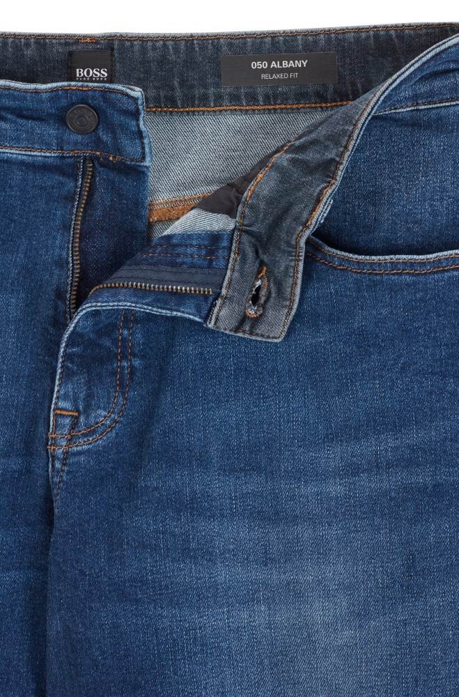 Hugo Boss Relaxed-fit jeans Mørke Blå | 5DeEShcA