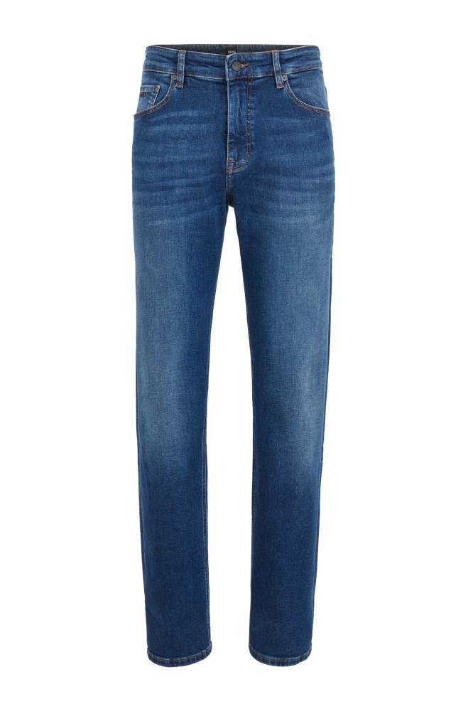 Hugo Boss Relaxed-fit jeans Mørke Blå | 5DeEShcA