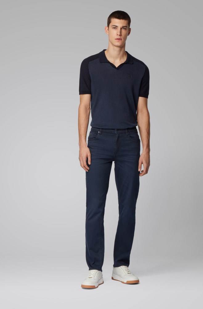 Hugo Boss Relaxed-fit jeans Mørke Blå | SHsYzMFC