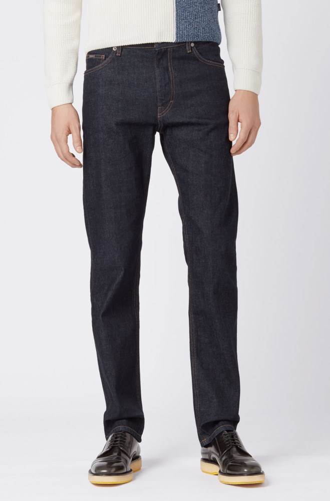 Hugo Boss Relaxed-fit jeans Mørke Blå | W98kI8Gn