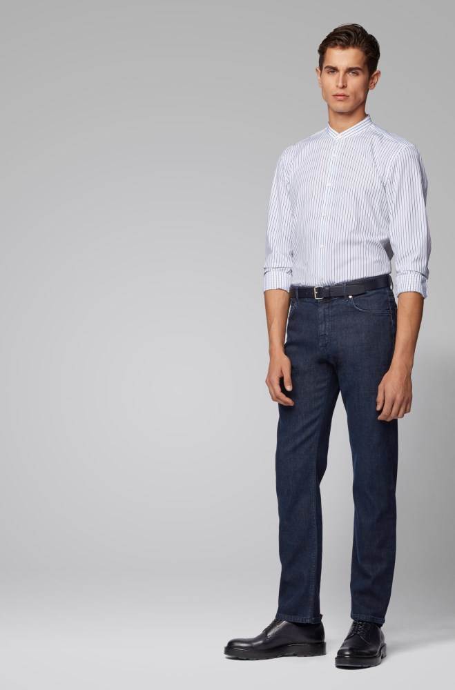 Hugo Boss Relaxed-fit jeans Mørke Blå | ba8eqKhf