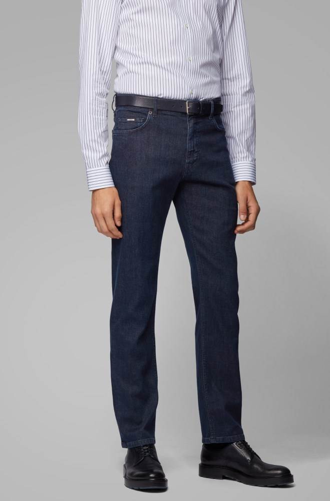 Hugo Boss Relaxed-fit jeans Mørke Blå | ba8eqKhf