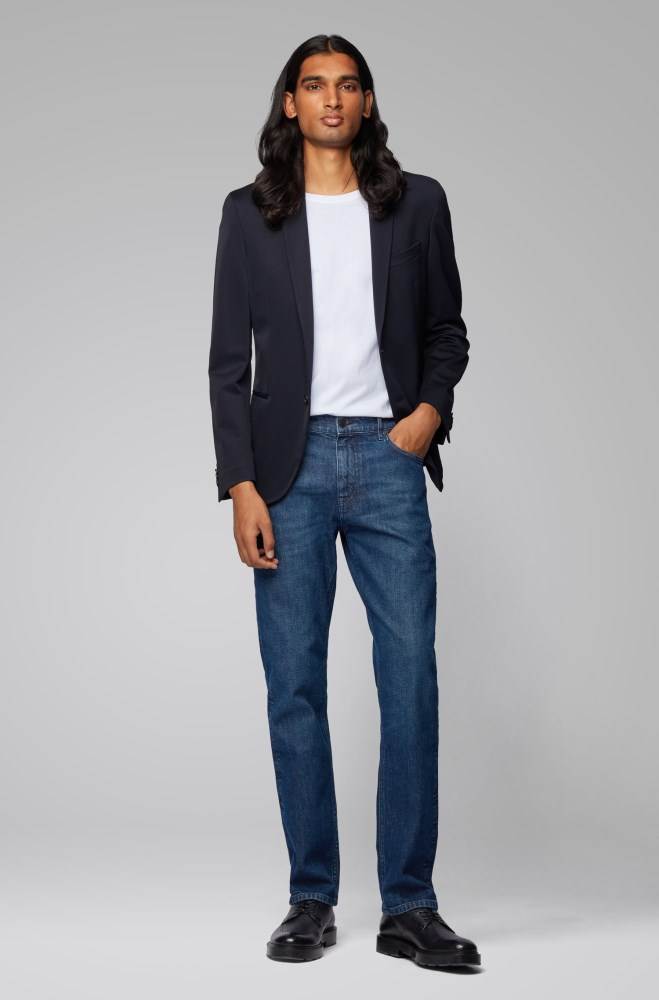 Hugo Boss Relaxed-fit jeans Mørke Blå | lZPQnGYG