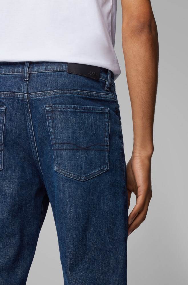 Hugo Boss Relaxed-fit jeans Mørke Blå | lZPQnGYG