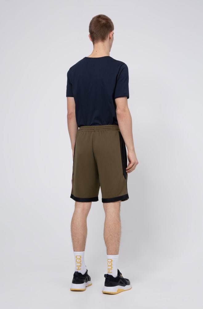 Hugo Boss Relaxed-fit jersey shorts Khaki | 55x6UVLd