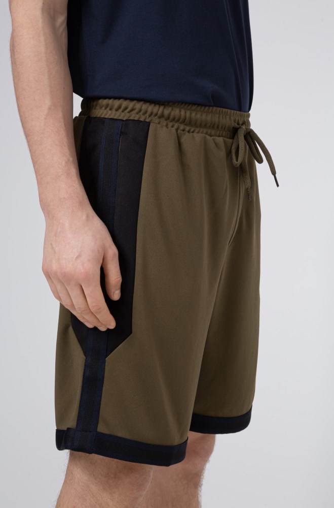 Hugo Boss Relaxed-fit jersey shorts Khaki | 55x6UVLd