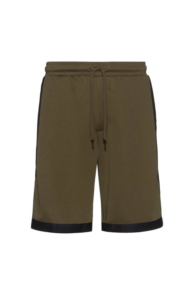 Hugo Boss Relaxed-fit jersey shorts Khaki | 55x6UVLd