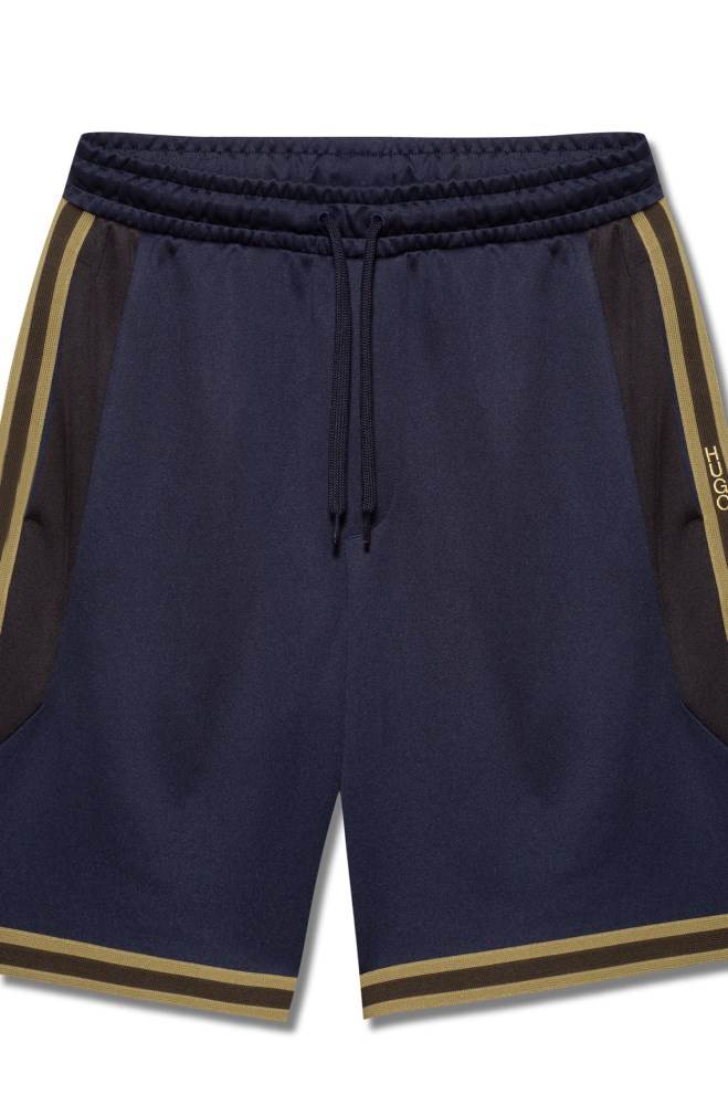 Hugo Boss Relaxed-fit jersey shorts Mørke Blå | RyNSS6T1