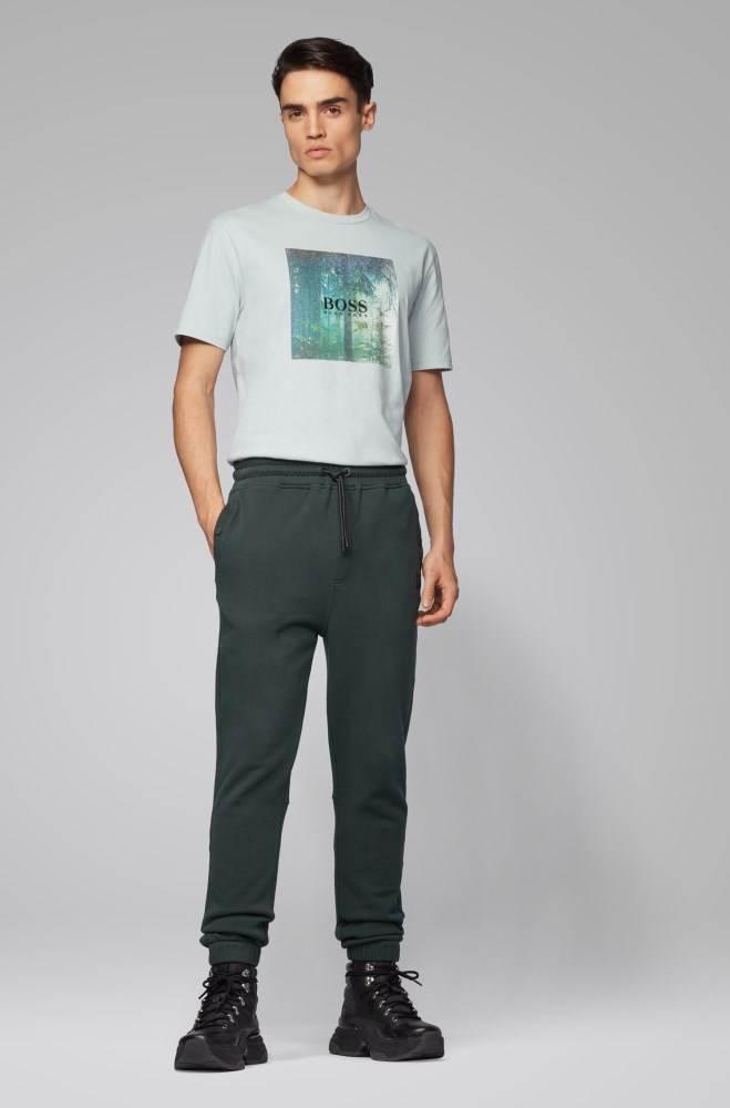 Hugo Boss Relaxed-fit jersey trousers Grønn | 3va30iwj