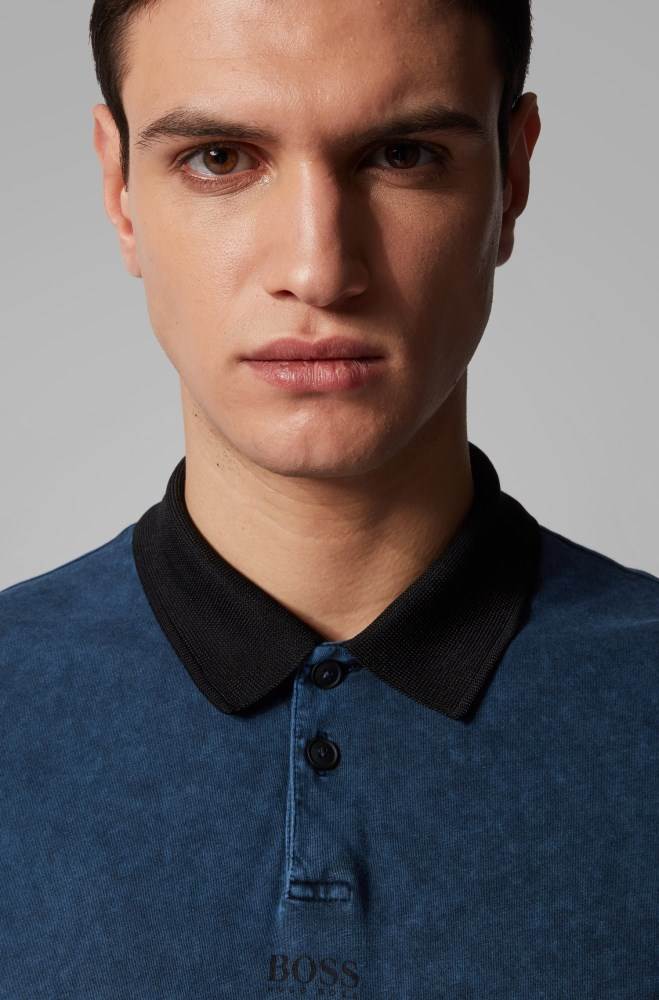 Hugo Boss Relaxed-fit polo shirt Mørke Blå | jc7qldfW