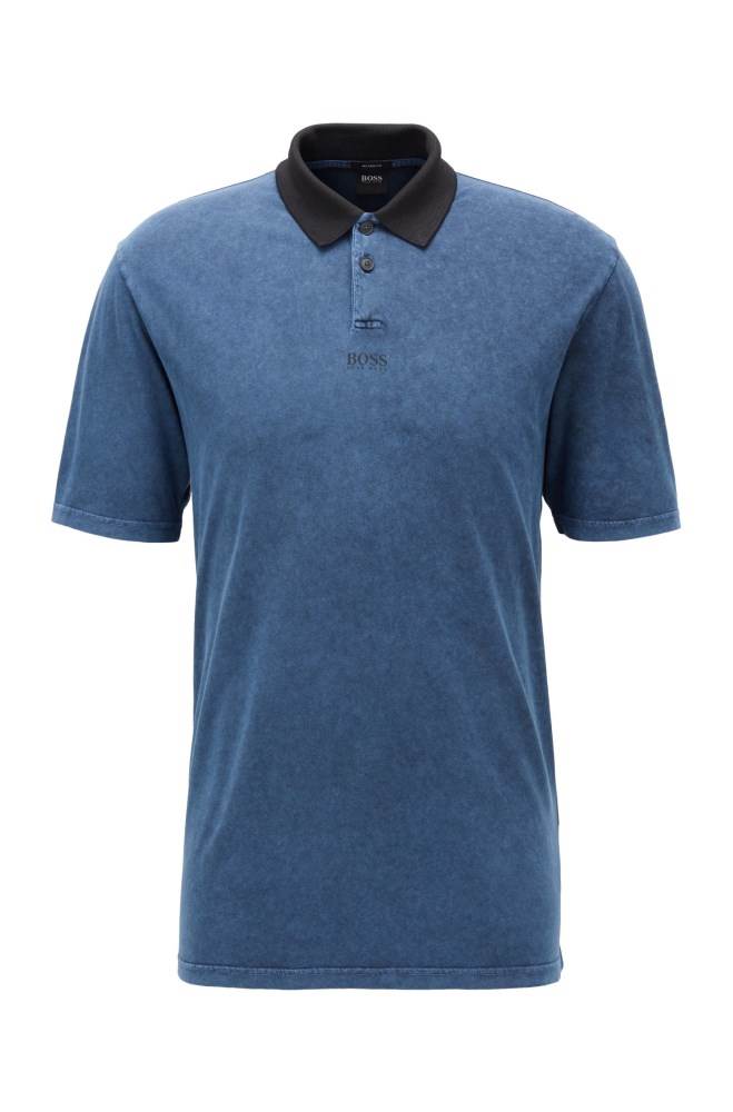 Hugo Boss Relaxed-fit polo shirt Mørke Blå | jc7qldfW