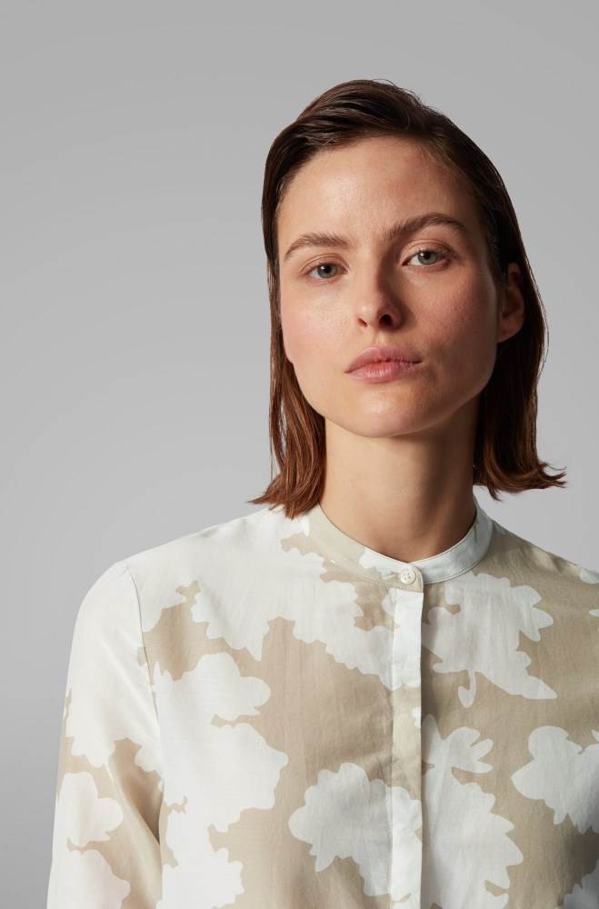 Hugo Boss Relaxed-fit printed blouse Patterned | rOEcLlfF