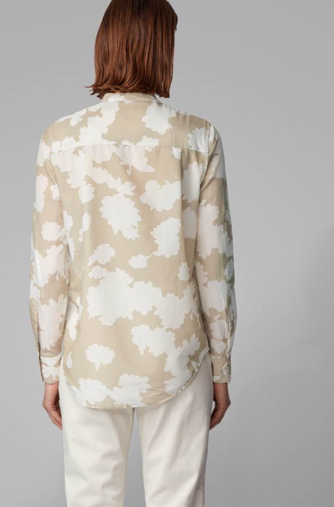 Hugo Boss Relaxed-fit printed blouse Patterned | rOEcLlfF