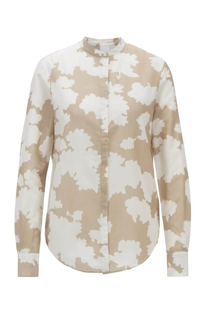 Hugo Boss Relaxed-fit printed blouse Patterned | rOEcLlfF