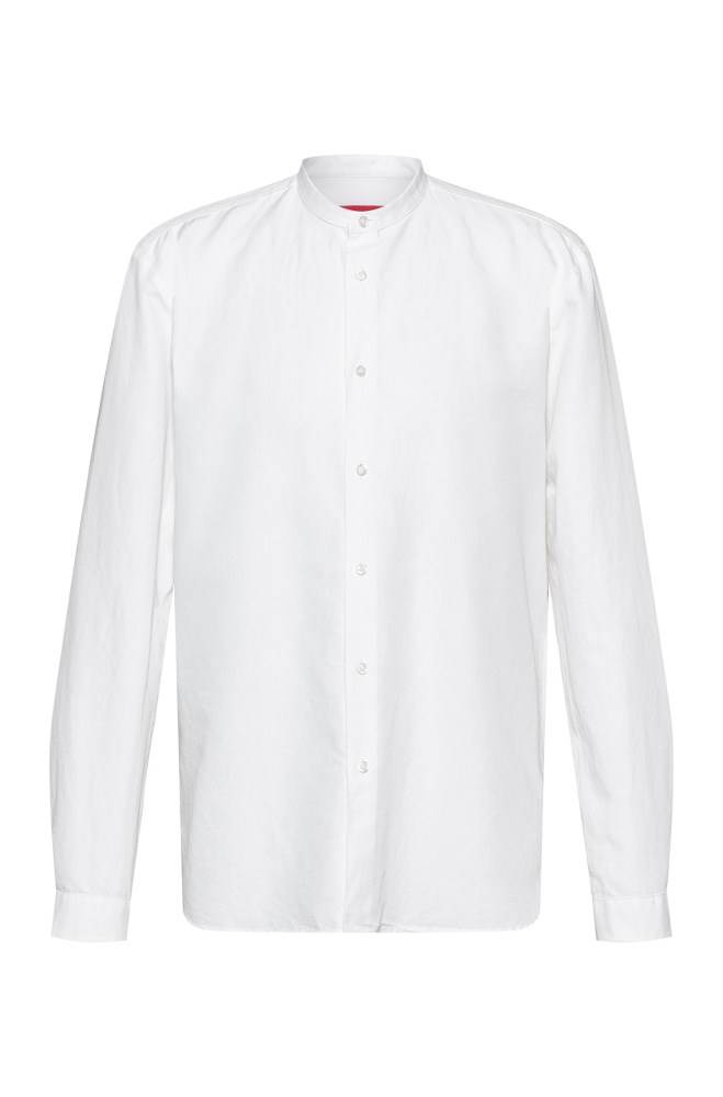 Hugo Boss Relaxed-fit shirt Hvite | 2k5Ci2Qt