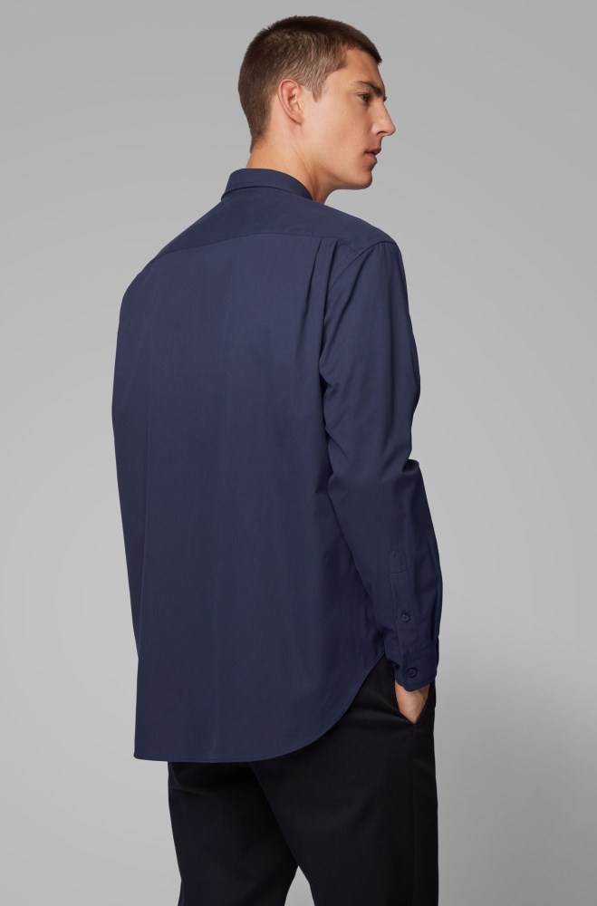 Hugo Boss Relaxed-fit shirt Mørke Blå | 1vDBvxuw