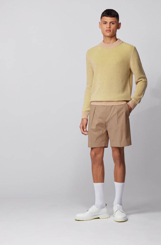 Hugo Boss Relaxed-fit shorts Beige | 0tfhlQHd