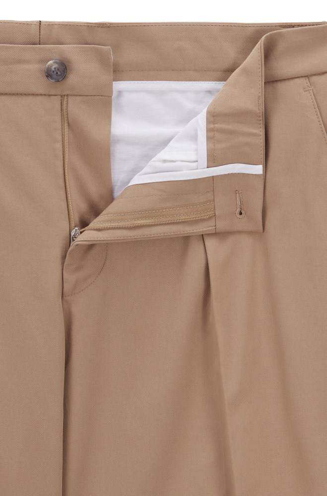 Hugo Boss Relaxed-fit shorts Beige | 0tfhlQHd