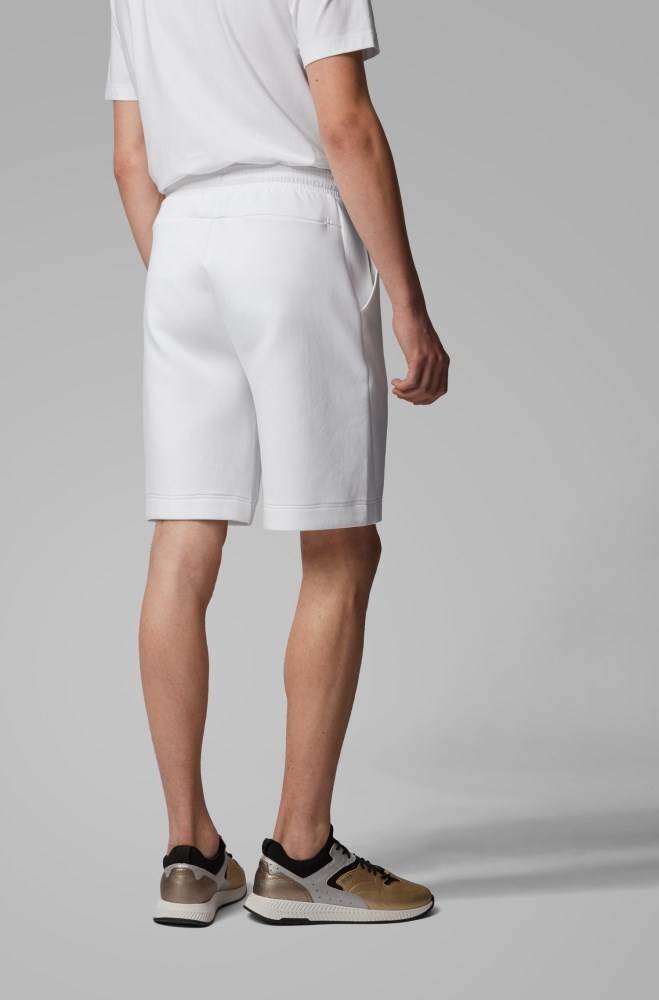 Hugo Boss Relaxed-fit shorts Hvite | K02xZSfd