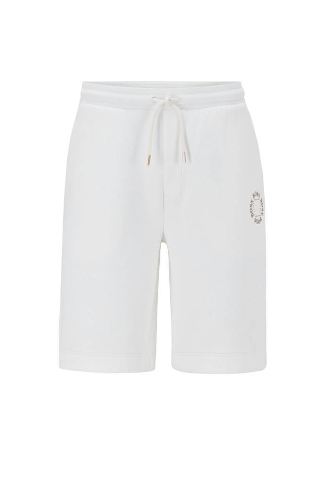 Hugo Boss Relaxed-fit shorts Hvite | K02xZSfd