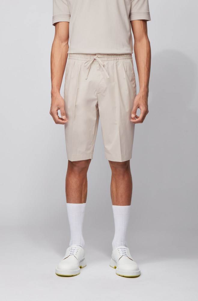 Hugo Boss Relaxed-fit shorts Hvite | gotUHUIH