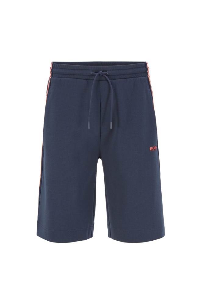 Hugo Boss Relaxed-fit shorts Mørke Blå | 6V8oXSdd