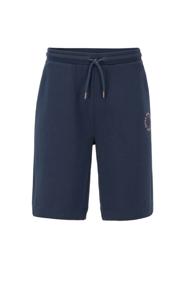 Hugo Boss Relaxed-fit shorts Mørke Blå | OxpC3key