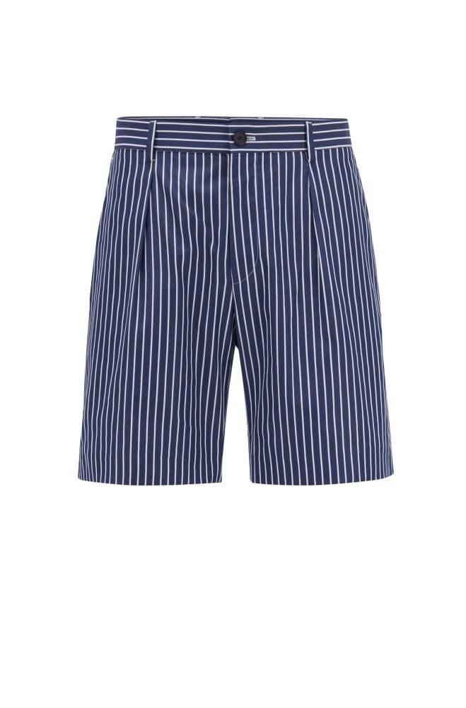 Hugo Boss Relaxed-fit shorts Mørke Blå | fku4tAjW