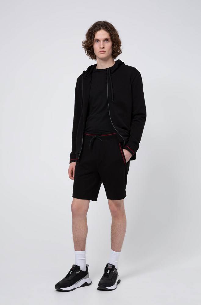 Hugo Boss Relaxed-fit shorts Svarte | p3F2ncda