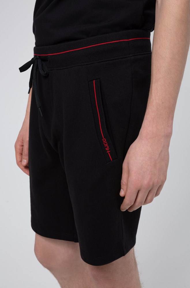 Hugo Boss Relaxed-fit shorts Svarte | p3F2ncda