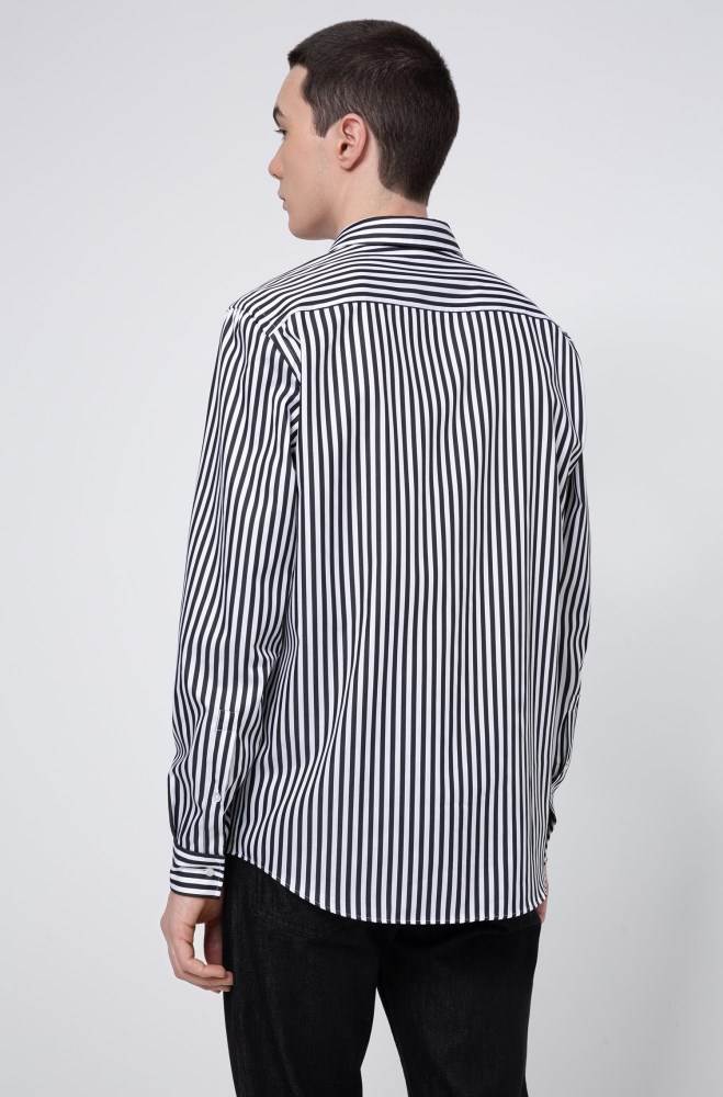 Hugo Boss Relaxed-fit striped cotton shirt Patterned | DYxQY9Yi