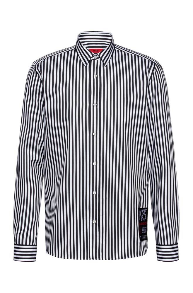 Hugo Boss Relaxed-fit striped cotton shirt Patterned | DYxQY9Yi