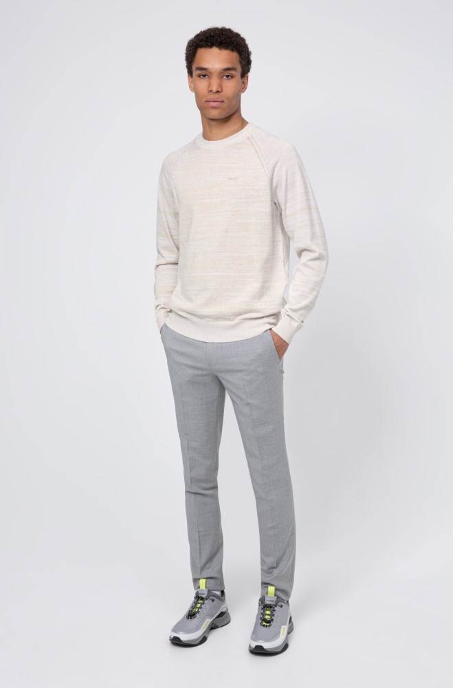 Hugo Boss Relaxed-fit sweater Hvite | bmtTkUVy