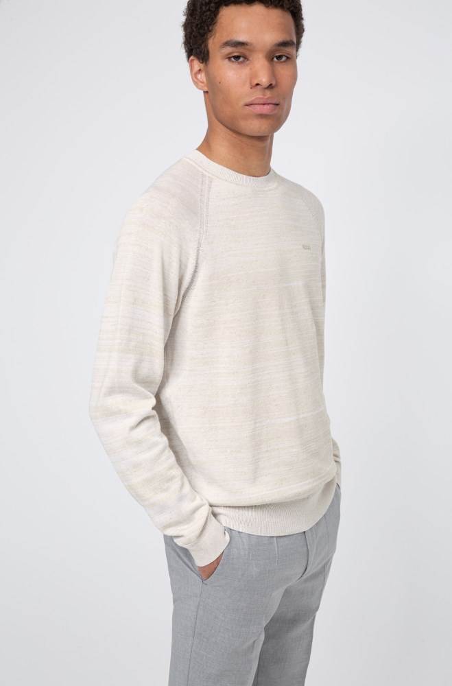 Hugo Boss Relaxed-fit sweater Hvite | bmtTkUVy