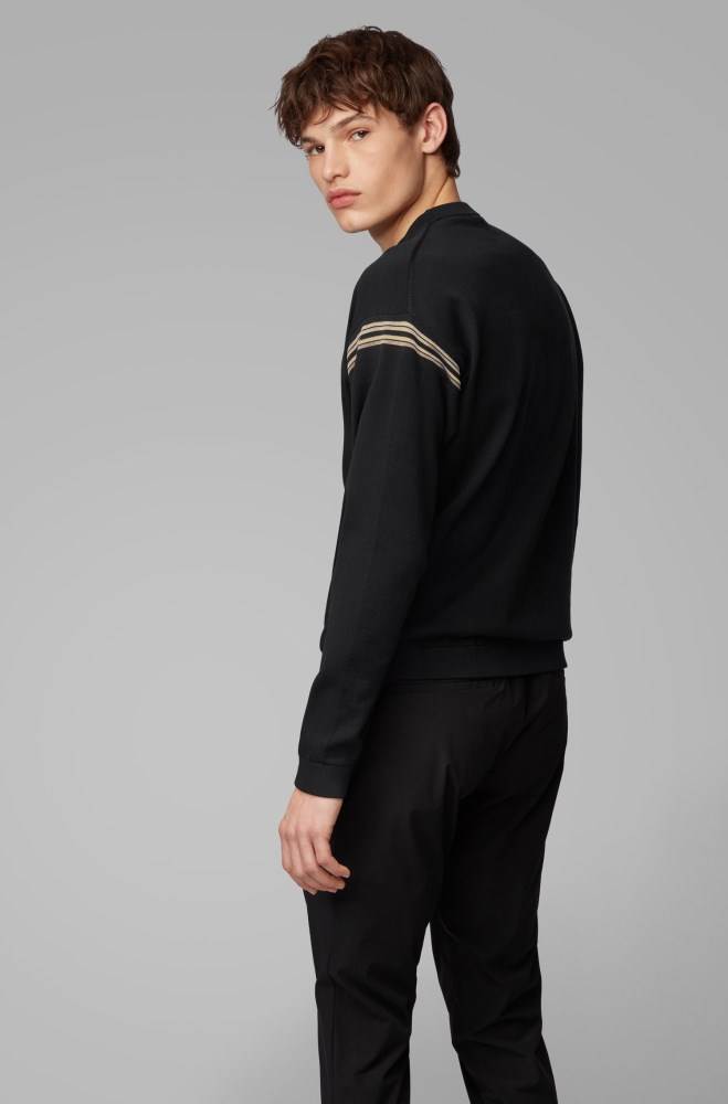 Hugo Boss Relaxed-fit sweater Svarte | onXONflw