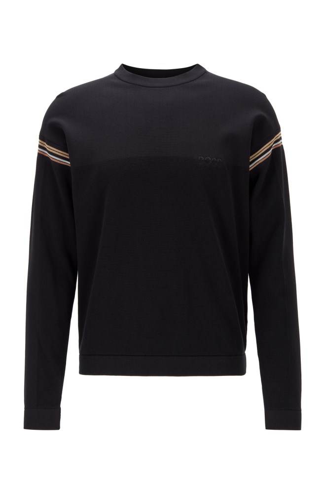 Hugo Boss Relaxed-fit sweater Svarte | onXONflw