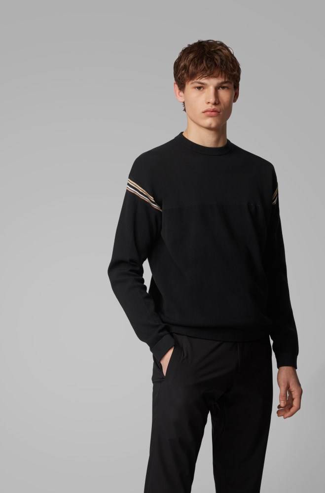 Hugo Boss Relaxed-fit sweater Svarte | onXONflw