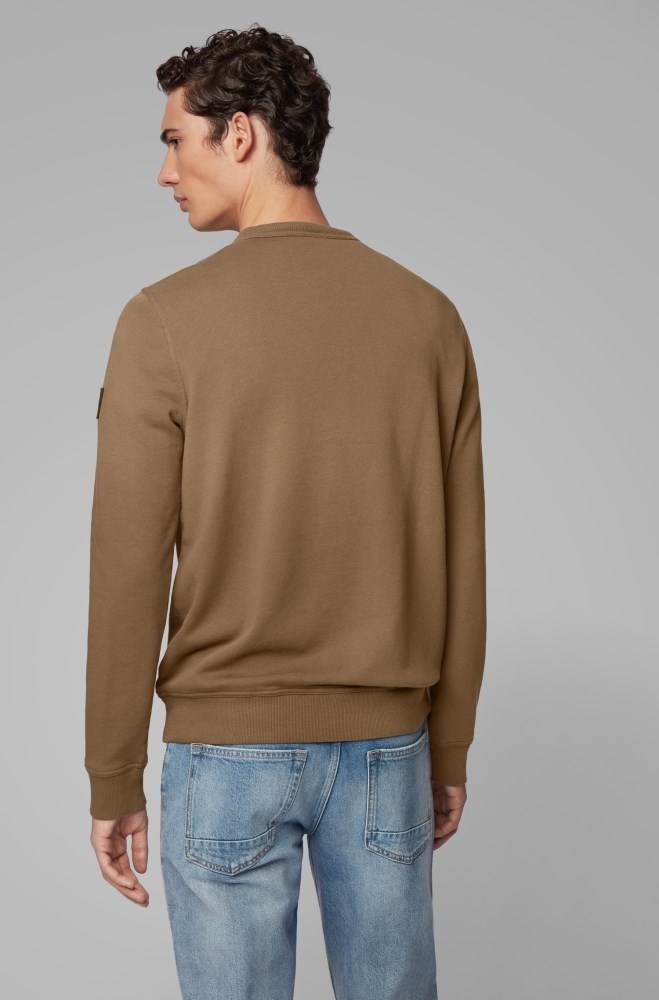 Hugo Boss Relaxed-fit sweatshirt Brune | gwCNXsy3