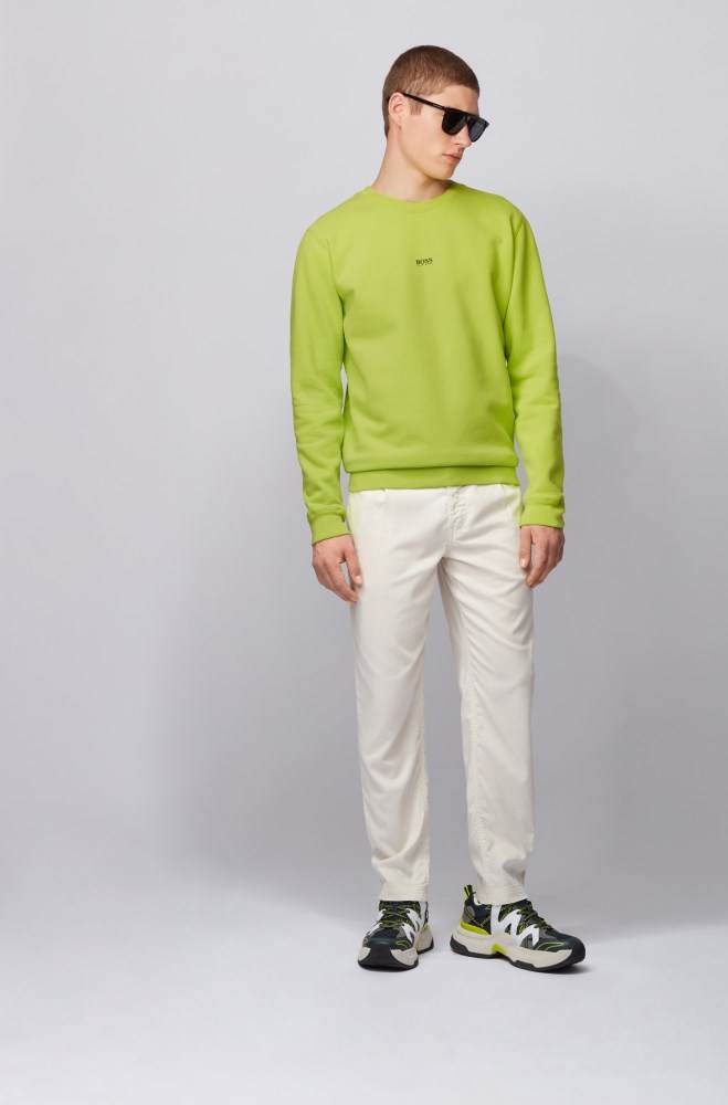 Hugo Boss Relaxed-fit sweatshirt Gul | lUsvFJ0k