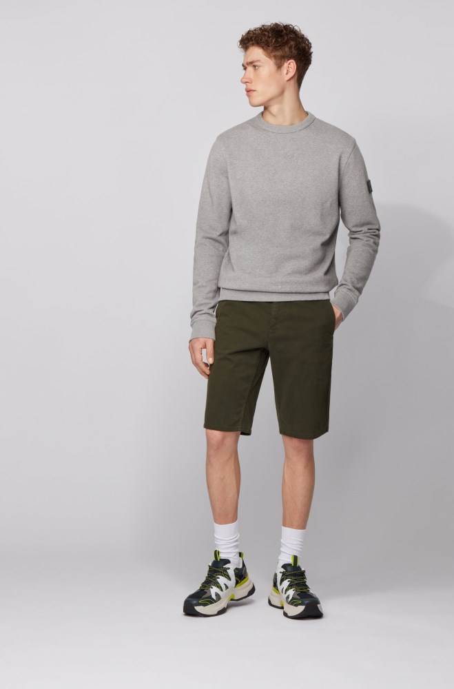 Hugo Boss Relaxed-fit sweatshirt Lyse Grå | JS3hUKuP