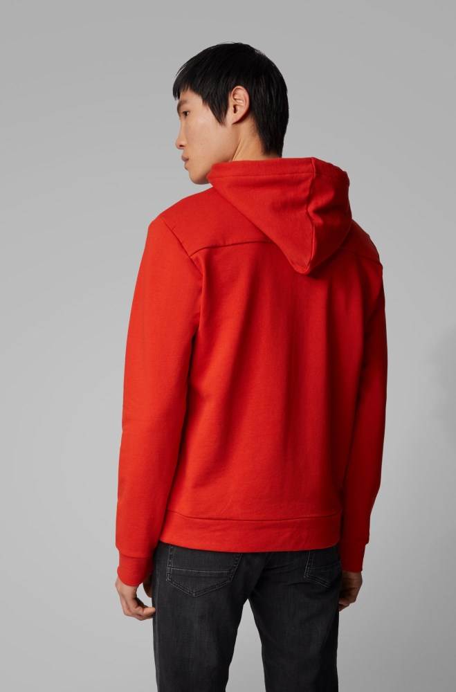 Hugo Boss Relaxed-fit sweatshirt Mørke Oransje | Qv73Yvvq