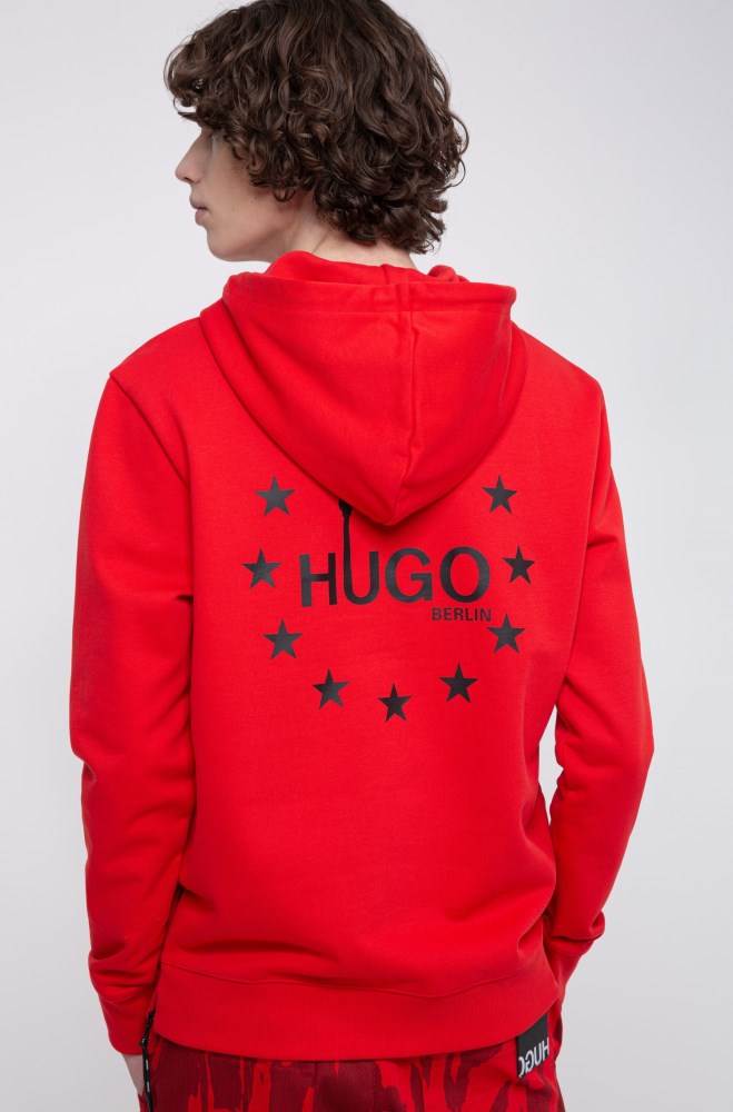 Hugo Boss Relaxed-fit sweatshirt Rød | aZf3TfKL