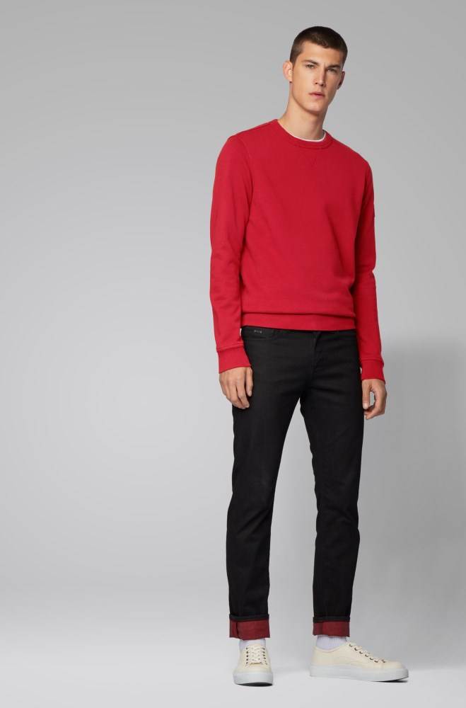 Hugo Boss Relaxed-fit sweatshirt Rød | huHy5X6D