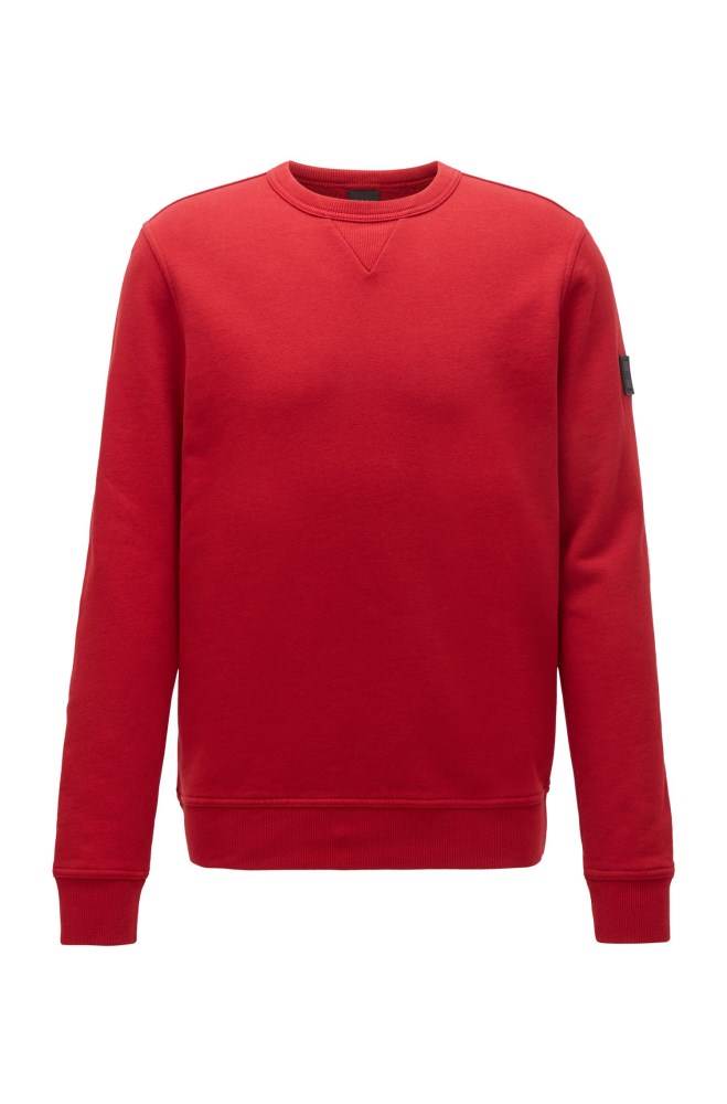 Hugo Boss Relaxed-fit sweatshirt Rød | huHy5X6D