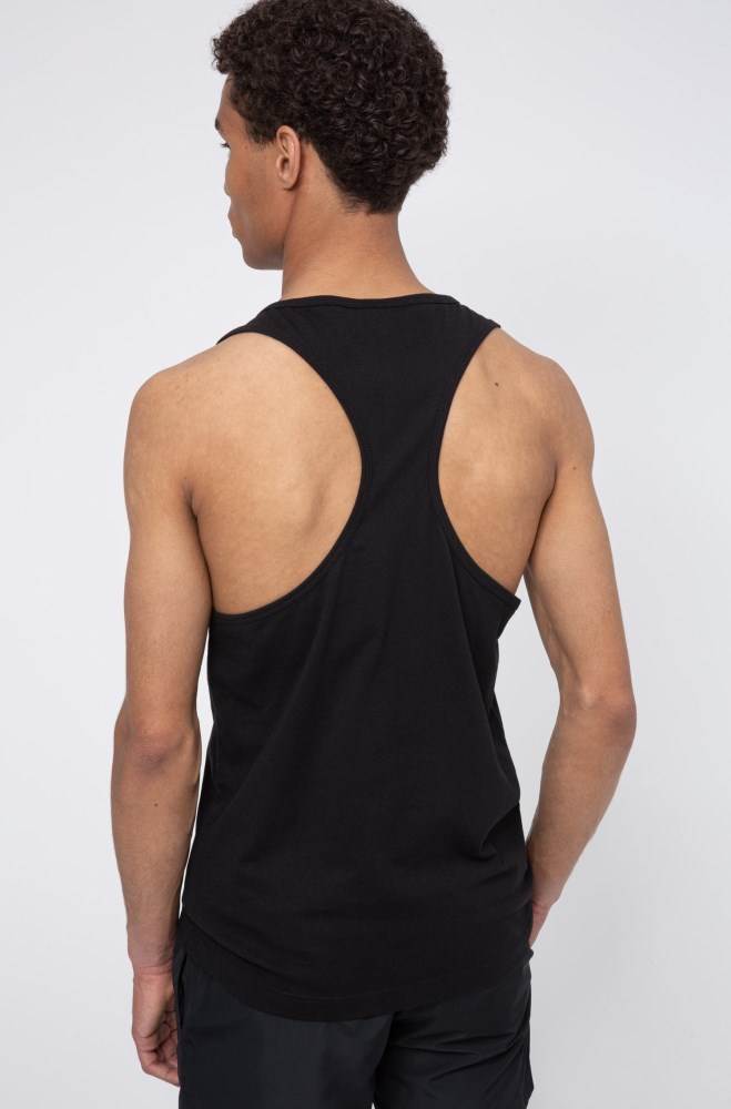 Hugo Boss Relaxed-fit tank top Svarte | VyuwwK3z