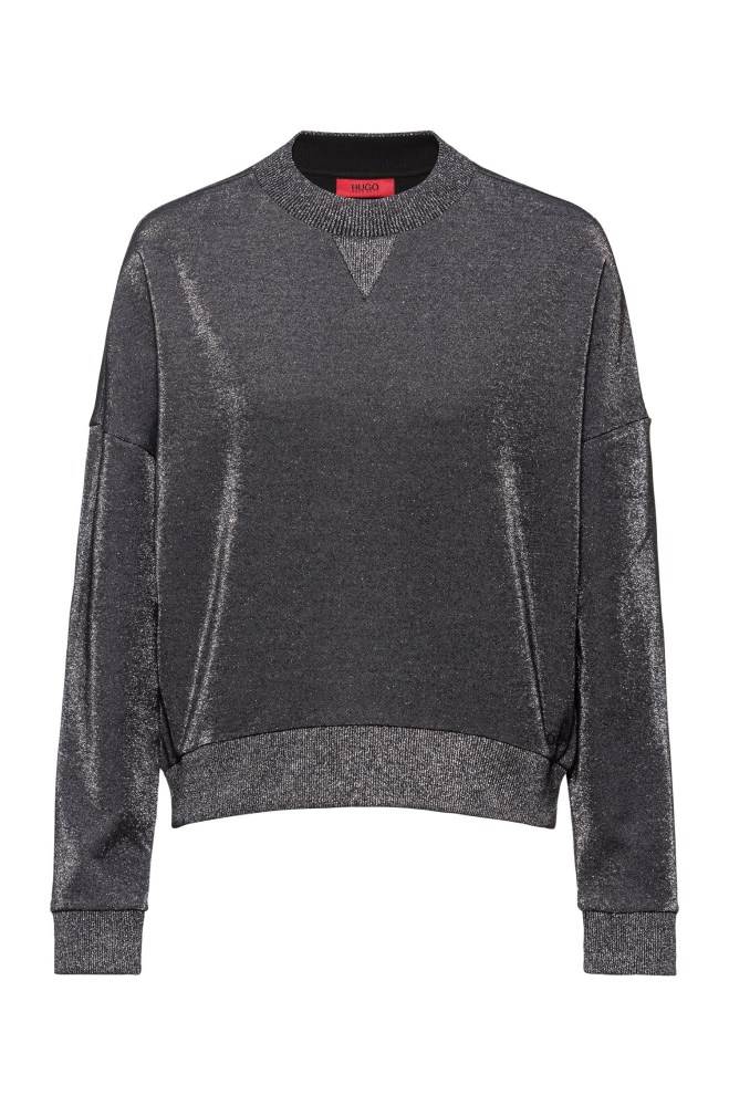 Hugo Boss Relaxed-fit tracksuit sweatshirt Grå | 0LuHznMx