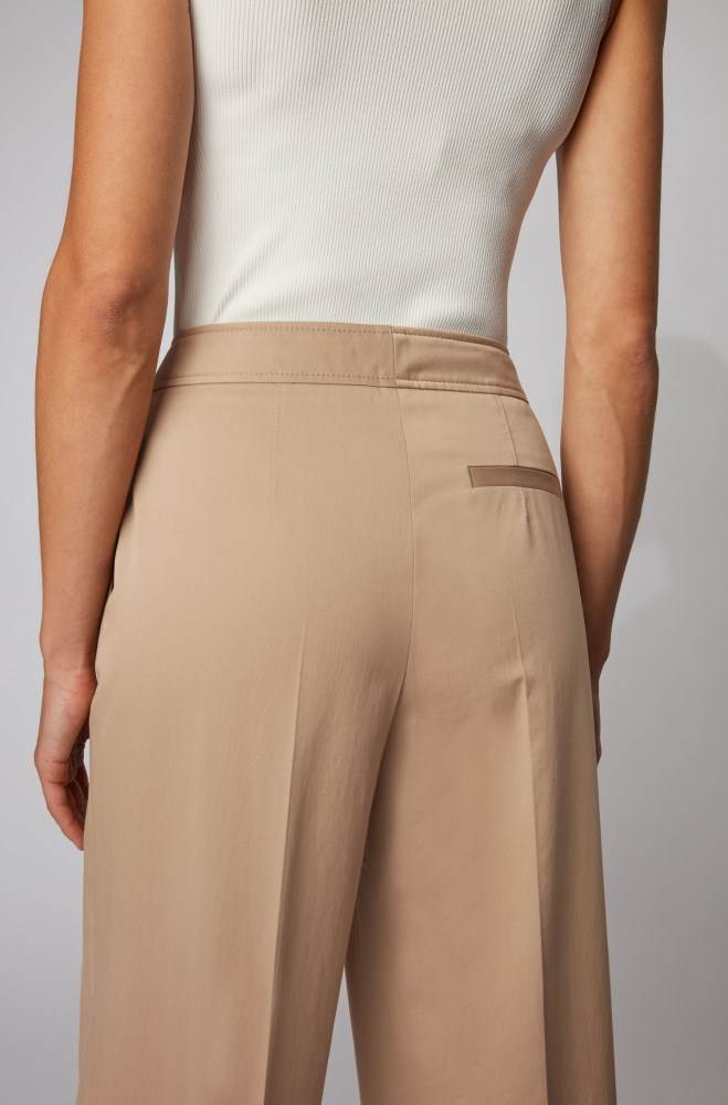 Hugo Boss Relaxed-fit trousers Beige | LQxwDXYL