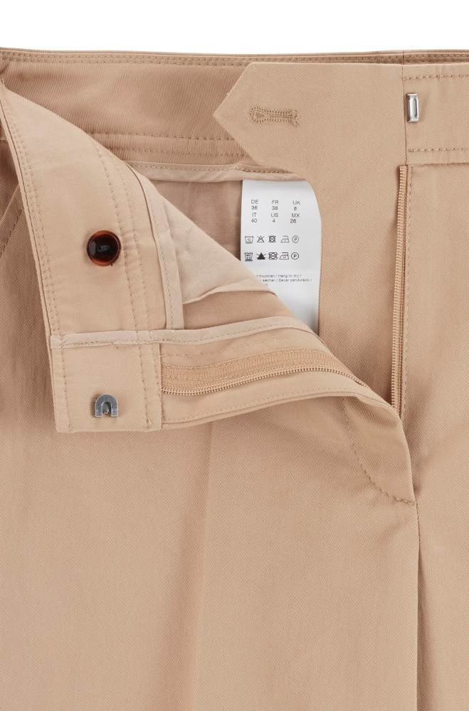 Hugo Boss Relaxed-fit trousers Beige | LQxwDXYL